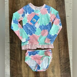 RuffleButts Rashguard and Bikini Bottoms